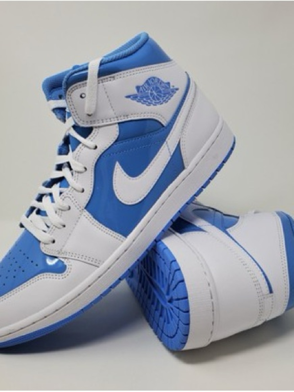 Nike Kids High-Top Sneakers — White & University Blue